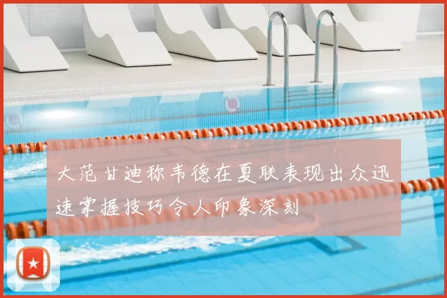 大范甘迪称韦德在夏联表现出众迅速掌握技巧令人印象深刻
