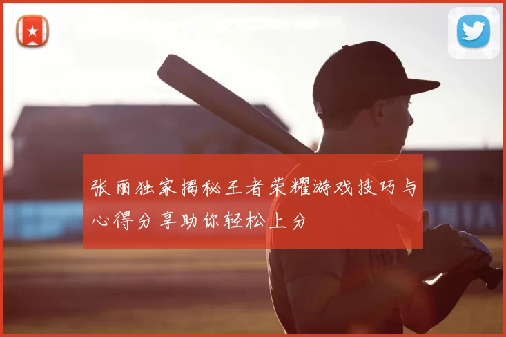 张丽独家揭秘王者荣耀游戏技巧与心得分享助你轻松上分
